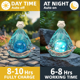 JJALIGHTS coastal garden turtle statue makes a thoughtful housewarming gift.