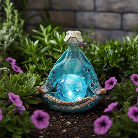 JJALIGHTS resin sea turtle garden statue blends art with outdoor charm.