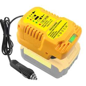 JJXNDO on-the-road charging scenario showing battery top-ups at a job site.