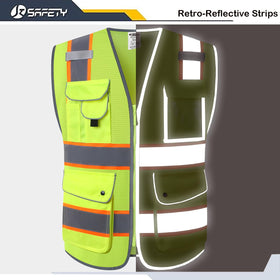 JKSafety multi-pocket design with mic tabs keeps tools and radios organized