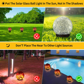 JKIMK solar globe light with ground stake for easy yard installation