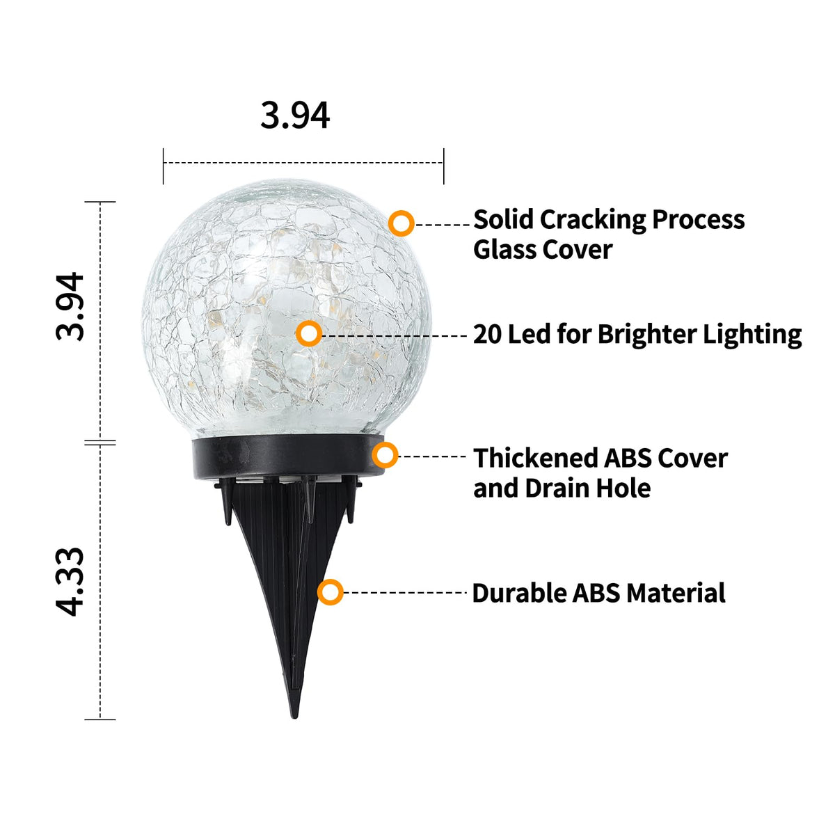 JKIMK solar orbs brighten walkways and fences with soft light