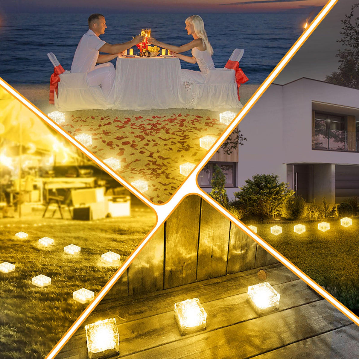 JKIMK Solar Brick Light offers effortless installation on patios and borders.