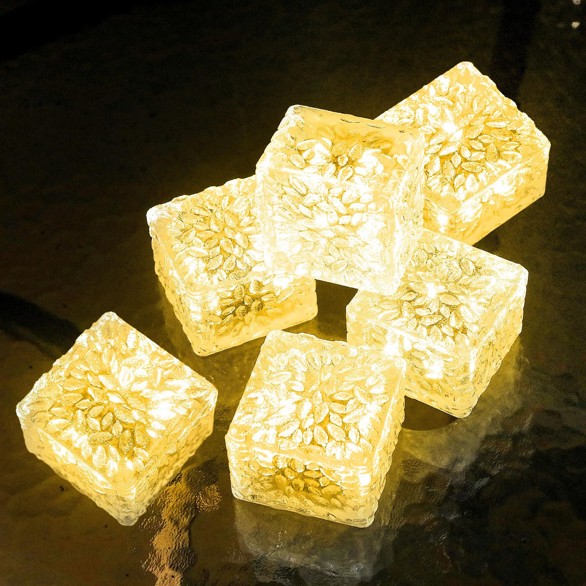 JKIMK Solar Brick Light mounts outdoors for ambient patio glow and easy walkable paths.