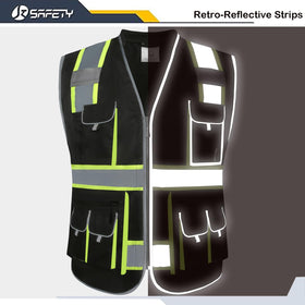 JKSafety vest cushioned collar for comfortable wear during long shifts.