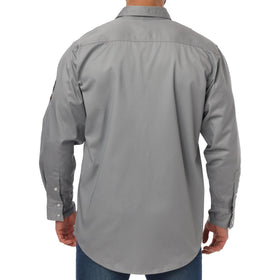JKSafety 7oz FR shirt back view highlighting full sleeve protection