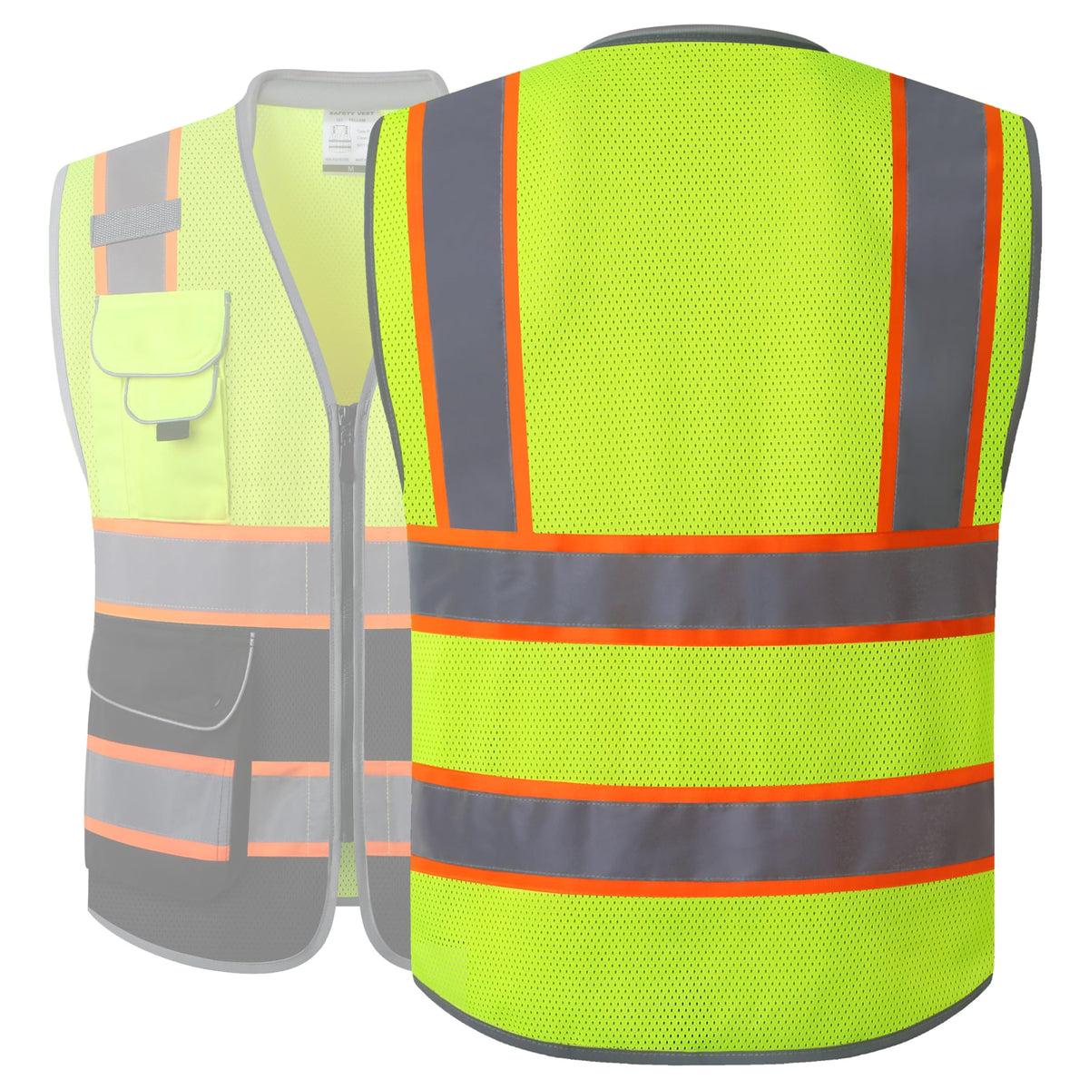 JKSafety cushioned collar on hi-vis vest improving all-day comfort