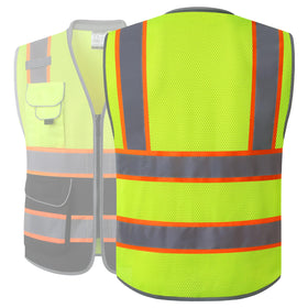 JKSafety cushioned collar on hi-vis vest improving all-day comfort