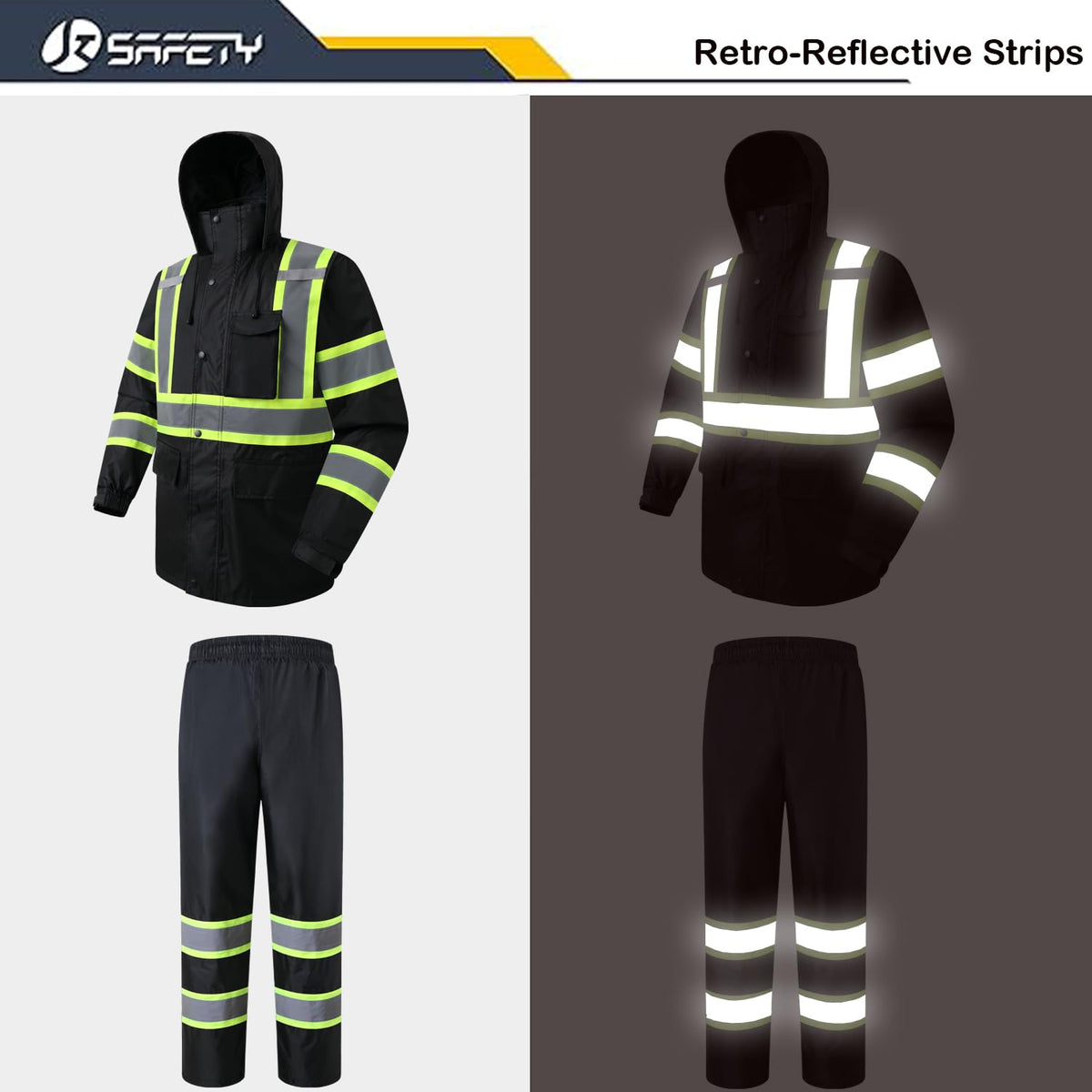 JKSafety rain pants with pocket storage for easy access