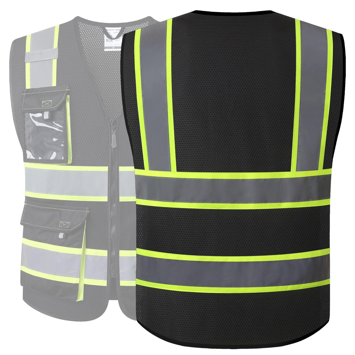 ID credential window on the JKSafety vest for quick badge access