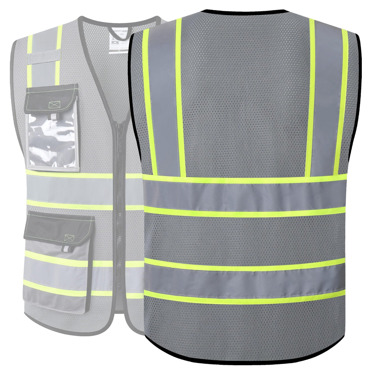 JKSafety hi-vis vest suitable for municipal, road, and warehouse tasks