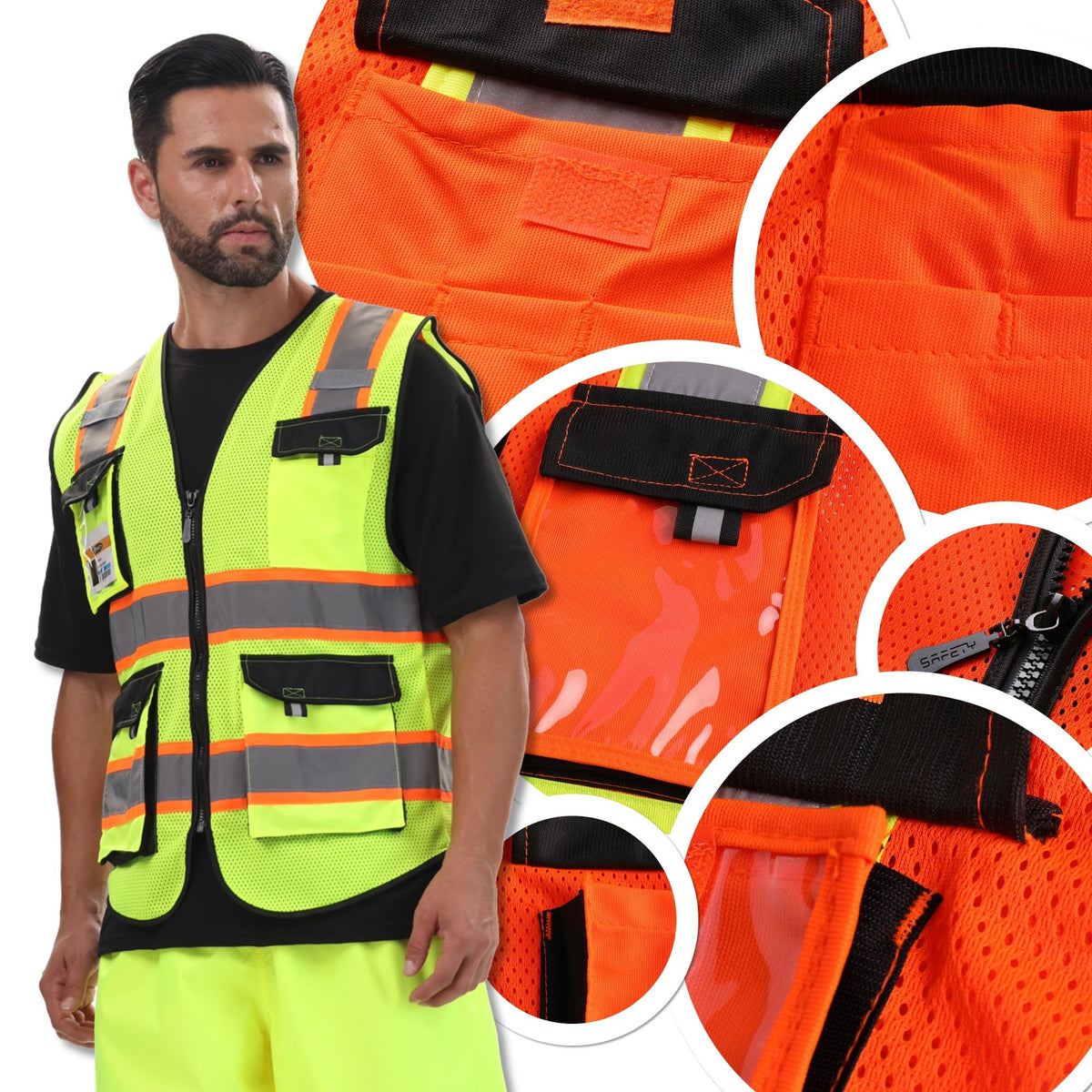 JKSafety hi-vis vest size chart fit helps users find the right size