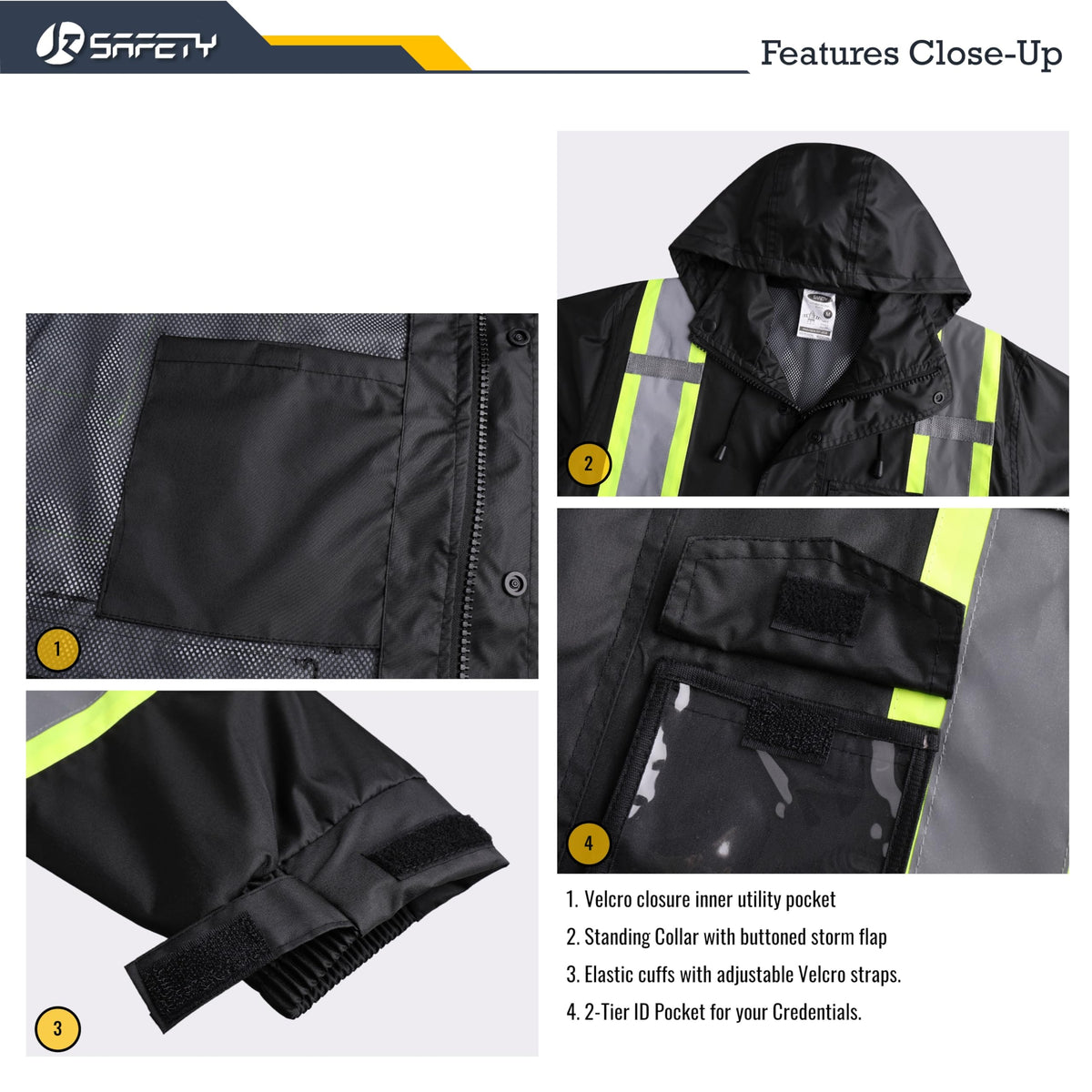 Inner mesh lining adds comfort and airflow inside the jacket