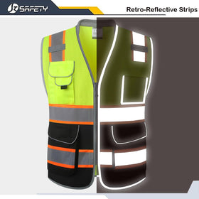 JKSafety mesh vest collar detail emphasizing comfort during long shifts