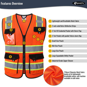 JKSafety neon trim vest boosts conspicuity in low light environments