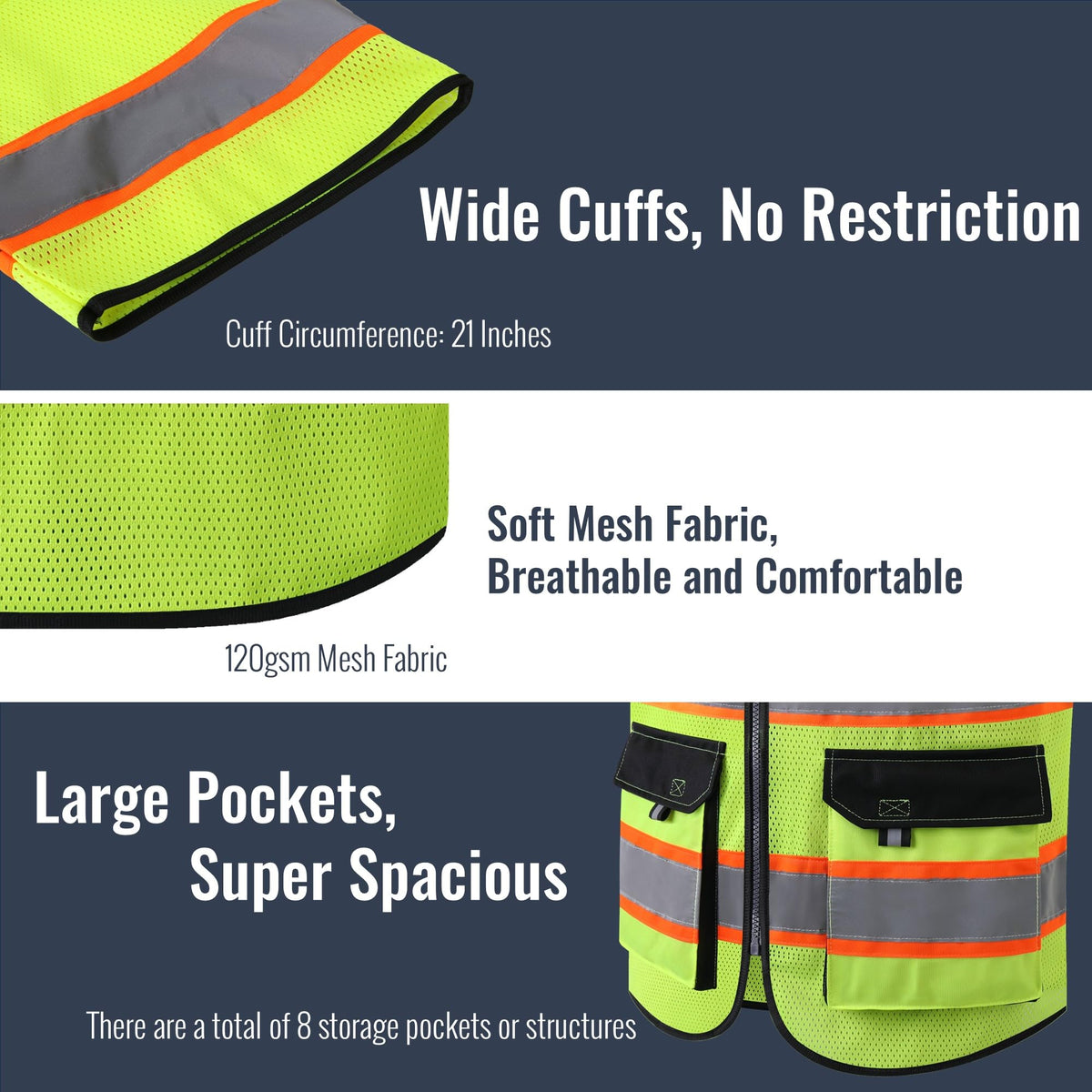 JKSafety has eight pockets for tools and IDs.