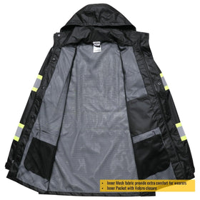 JKSafety inner mesh lining provides comfort and airflow in humid or rainy work.