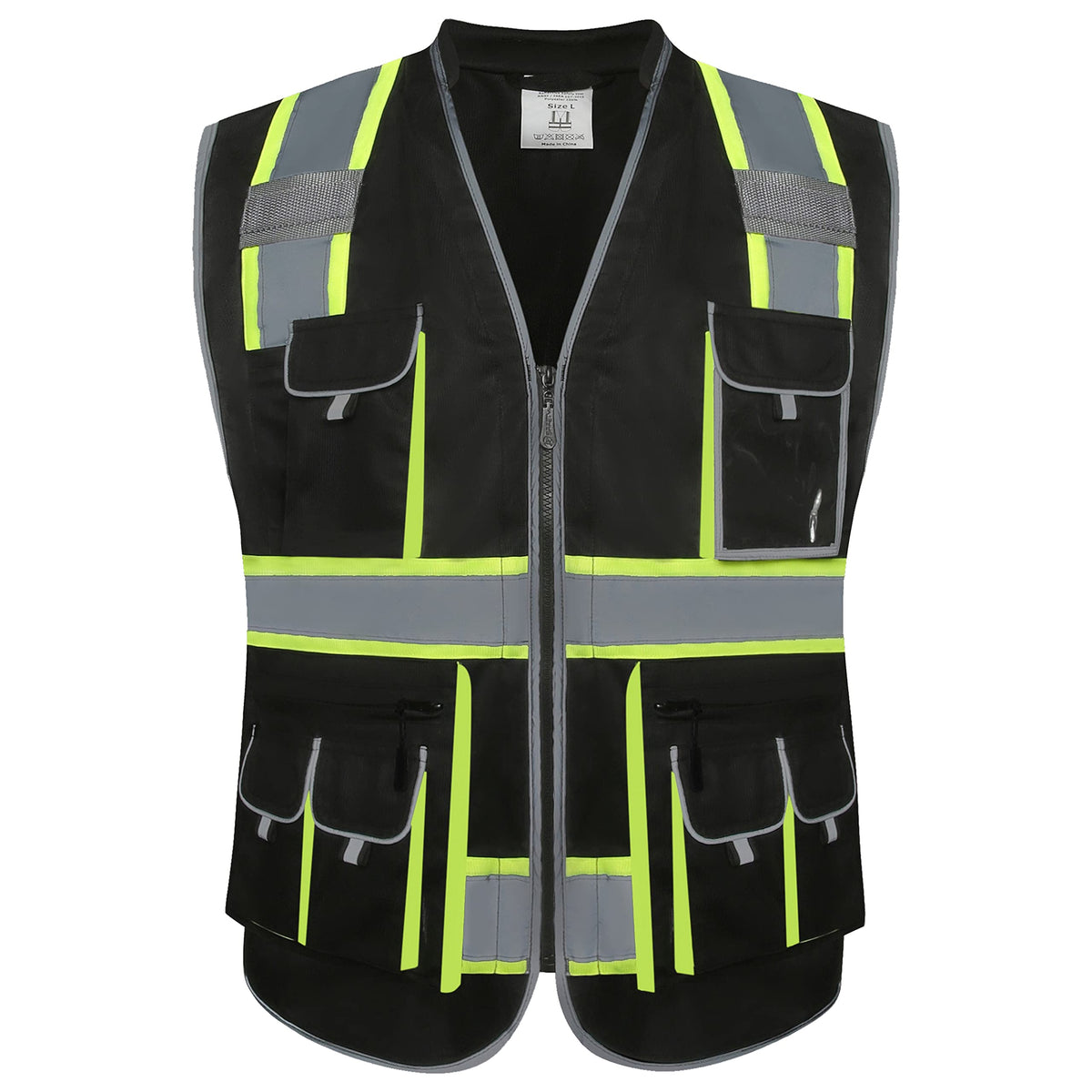 JKSafety 10-pocket vest front view for organized tool storage.