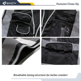 JKSafety vest showing 360° reflectivity for daytime and nighttime work.