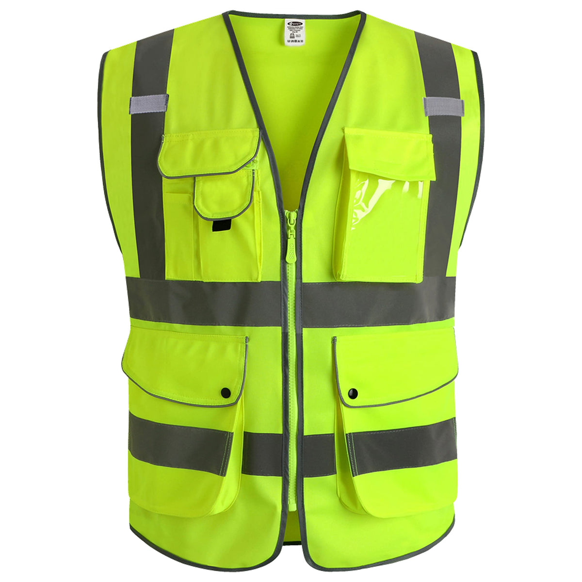 JKSafety 9-pocket vest front view for tool organization at work.