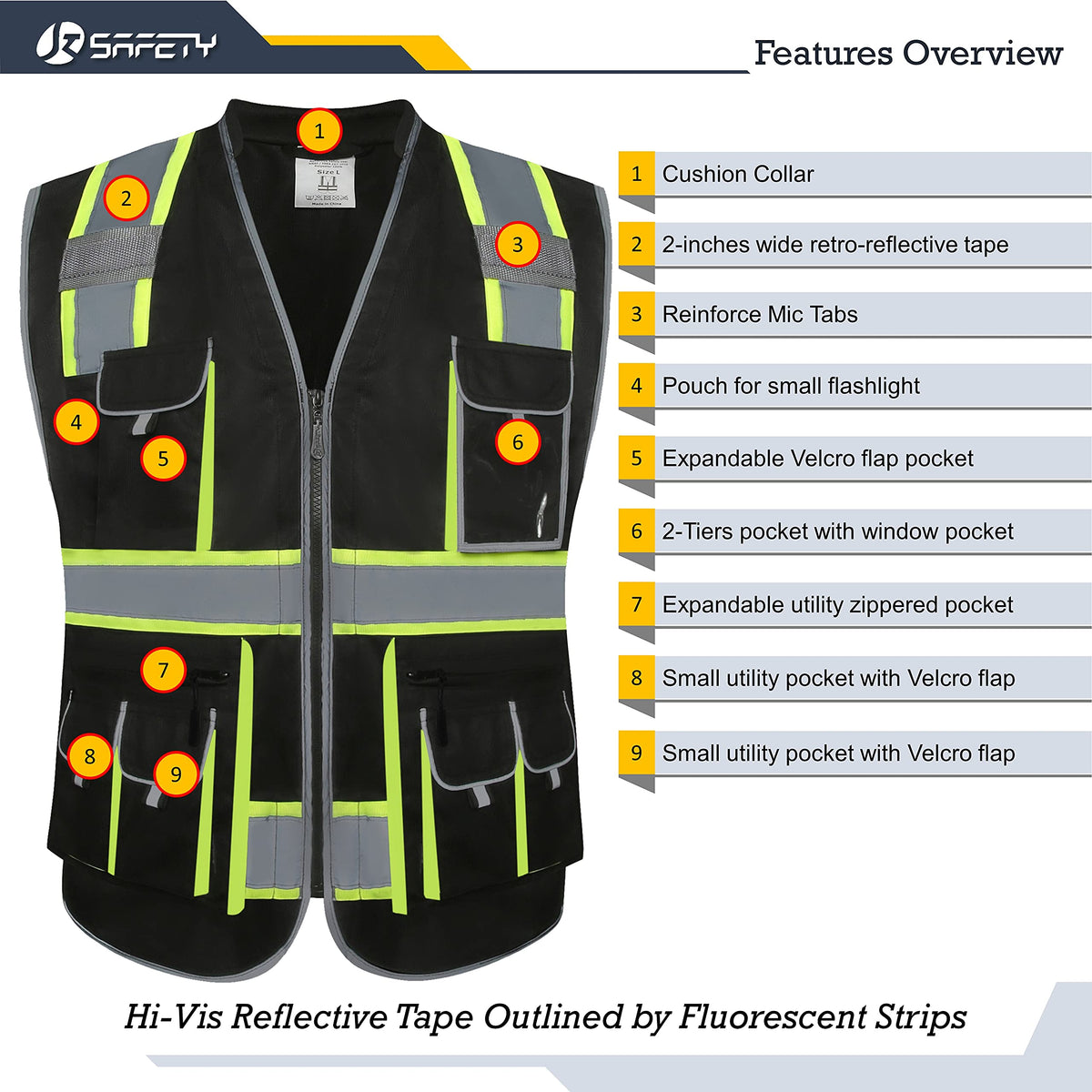 JKSafety high-reflective tapes boost visibility in daylight and dusk.