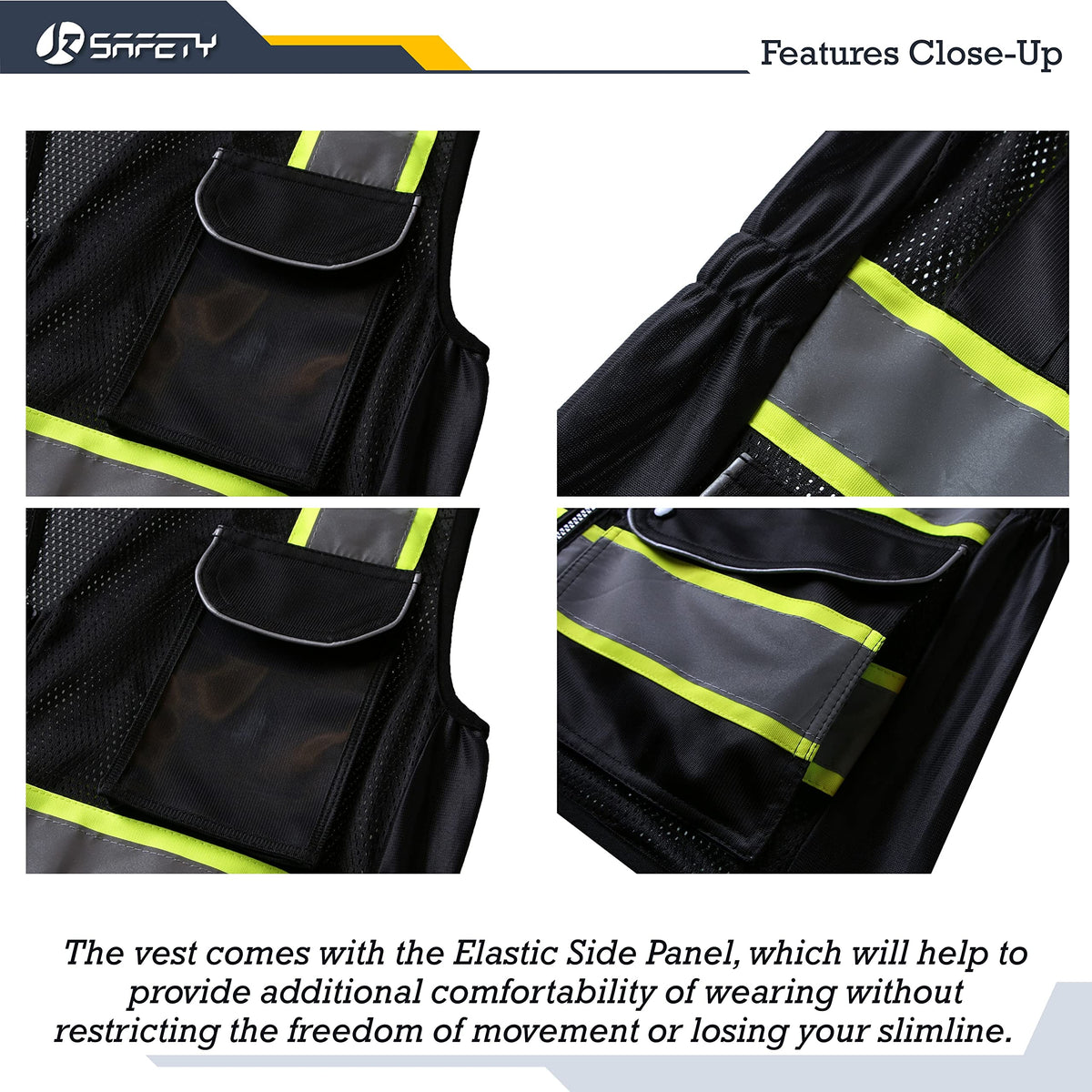 JKSafety vest ID pocket and D-Ring detail for credentials