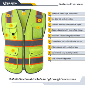 Mesh lining of JKSafety vest offering breathable comfort