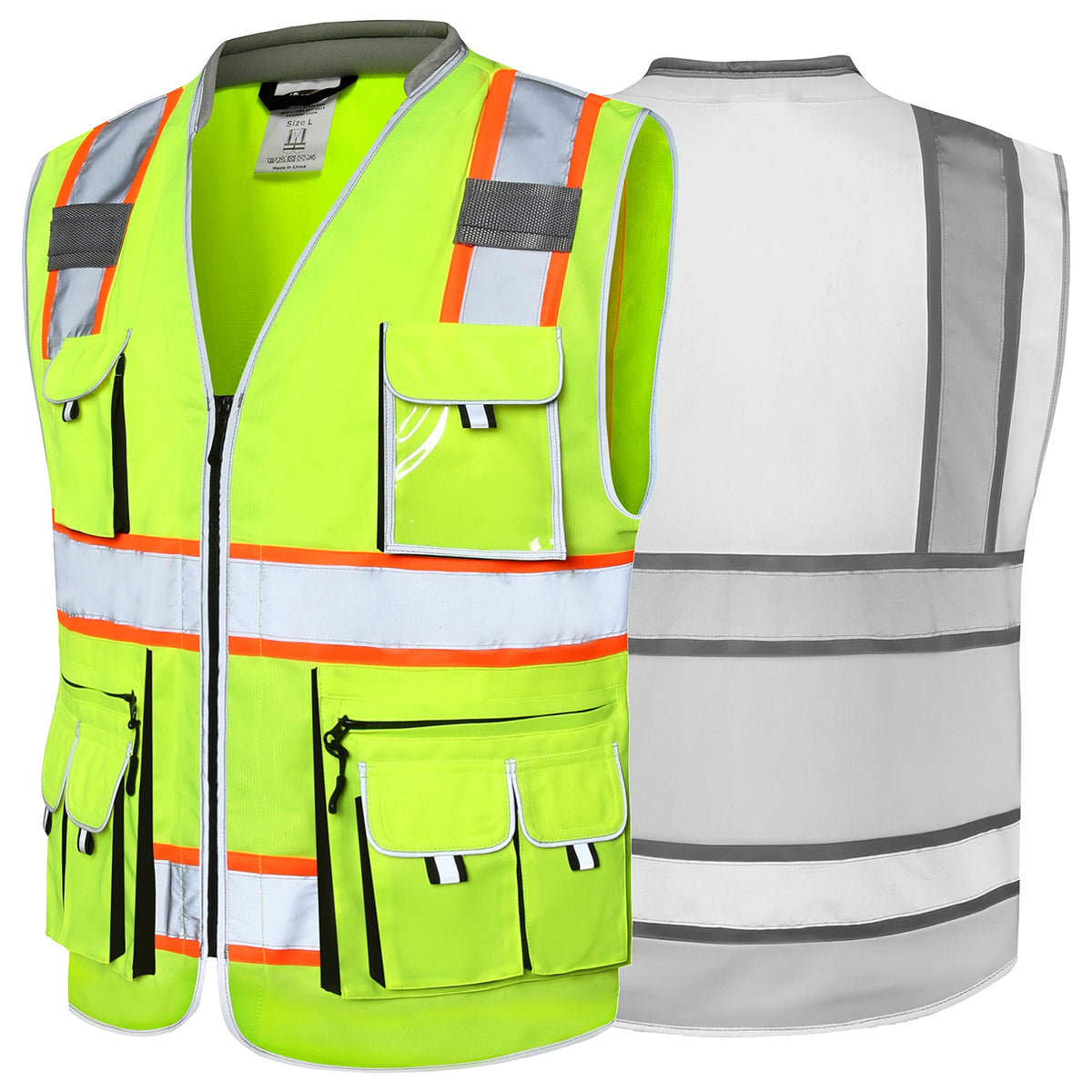 Worker wearing JKSafety vest for municipal or construction tasks
