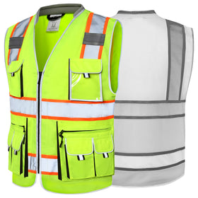 Worker wearing JKSafety vest for municipal or construction tasks