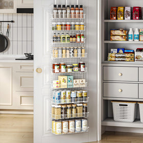 JKsmart 9-Tier Spice Rack front view with visible jars for quick kitchen access
