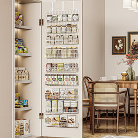JKsmart 9-Tier Spice Rack inside pantry organized for easy reach