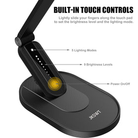 JKSWT LED Desk Lamp adjustable head and arm for precise light angles