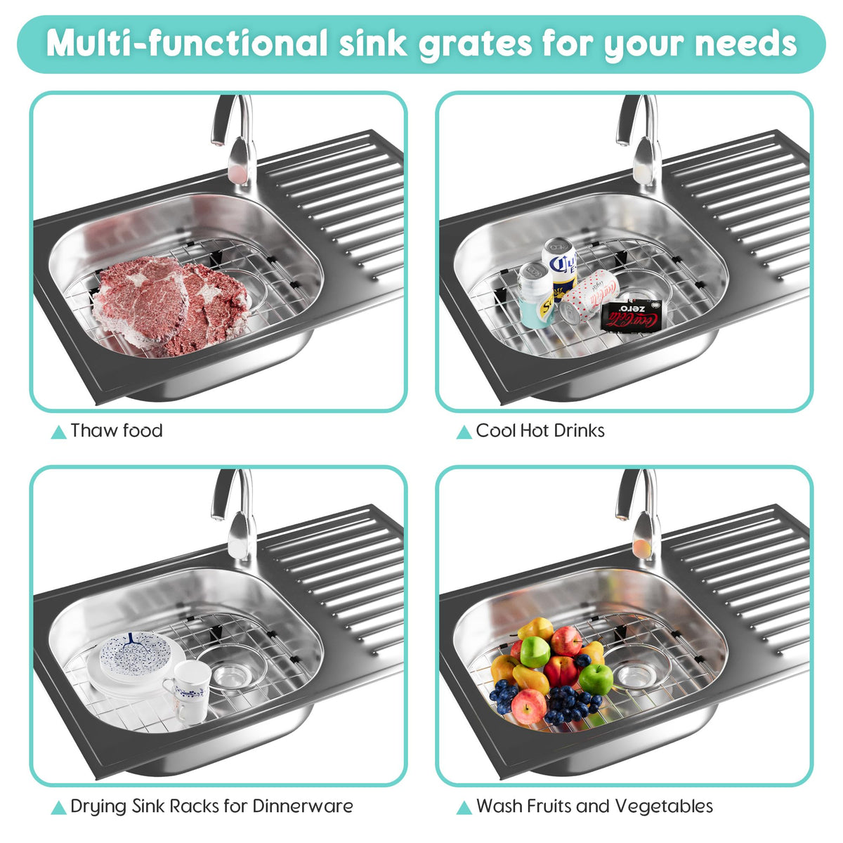jkxoo sink-grid close-up weld points durable construction