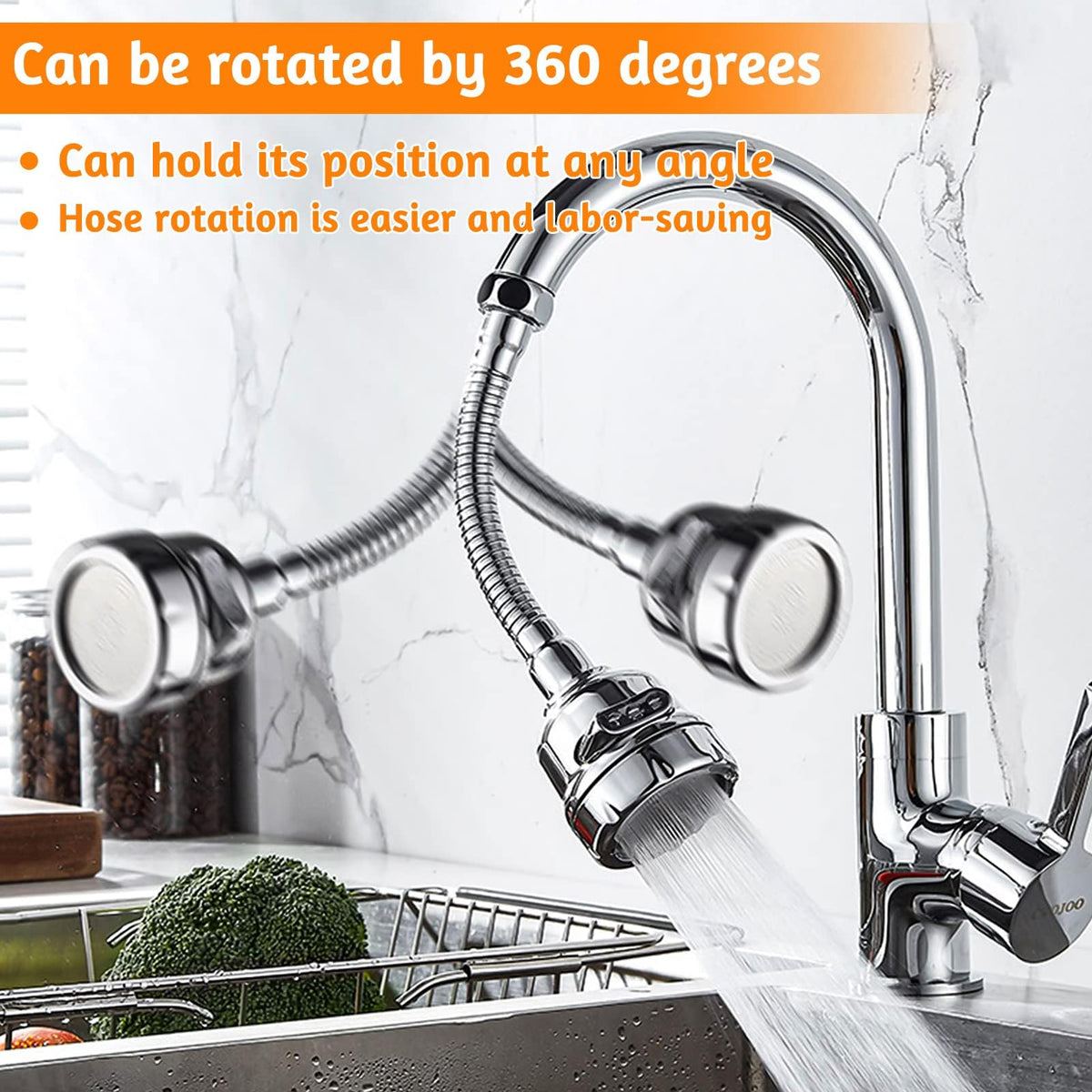 JLNGTHONG durable stainless steel and plastic construction resists rust.
