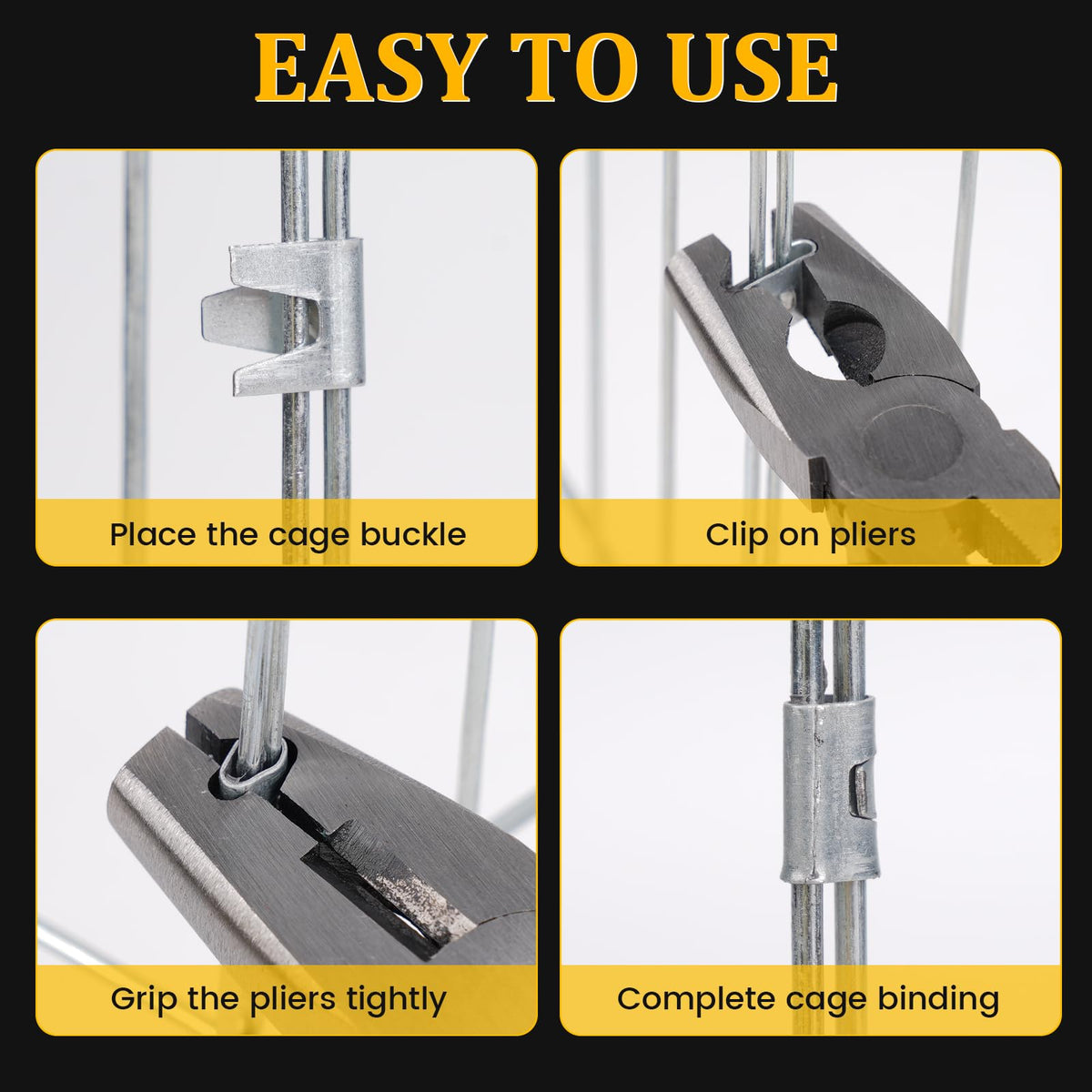 JLUHYANN durable iron clips for long-term small animal fencing