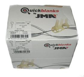 JMA KW1 blank with brass finish, easy key matching and quick identification.