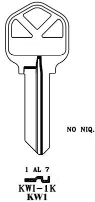 JMA KW1 blank customizable for locksmiths and homeowners.
