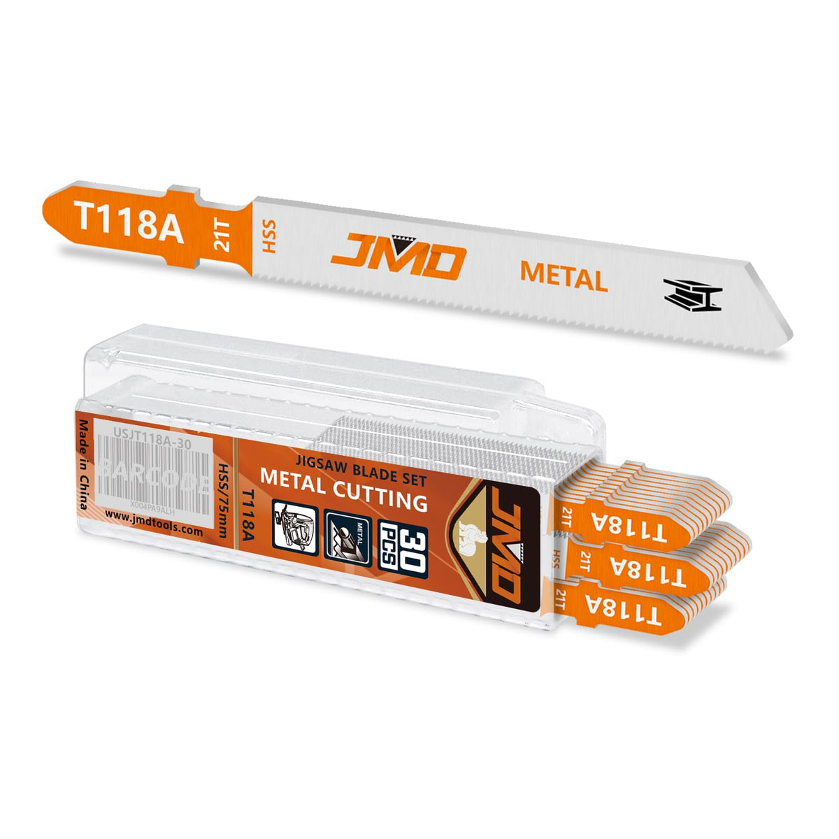 JMD T118A blade close-up for straight cuts in metal