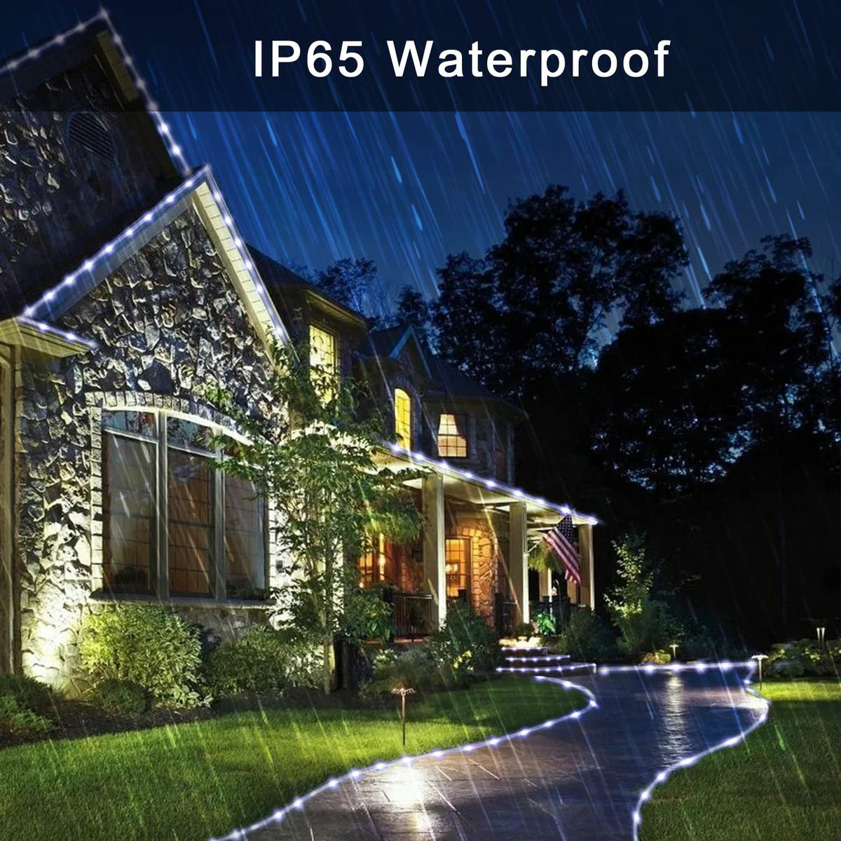 JMEXSUSS 200 LED rope light for garden decor offers versatile mood lighting