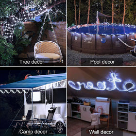JMEXSUSS 200 LED rope light with IP65 weatherproof rating for outdoor use