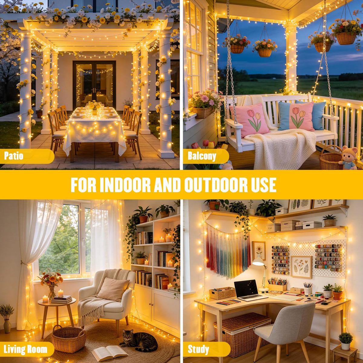 JMEXSUSS timer-enabled lights simplify ambient scenes in any setting.