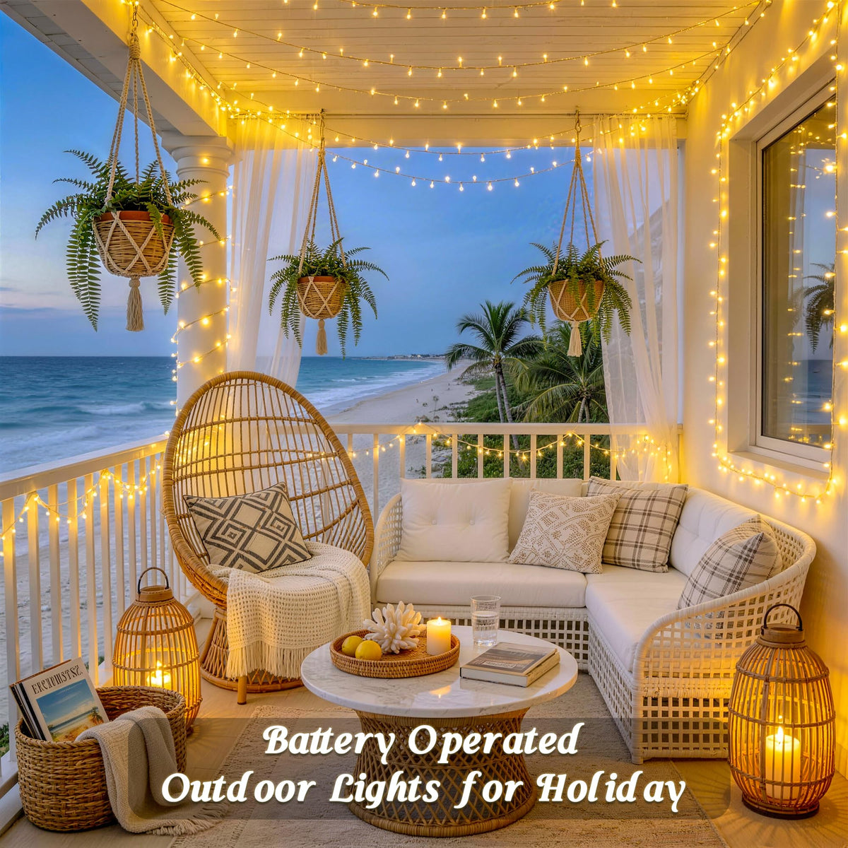 JMEXSUSS battery-operated lights ideal for portable outdoor decor