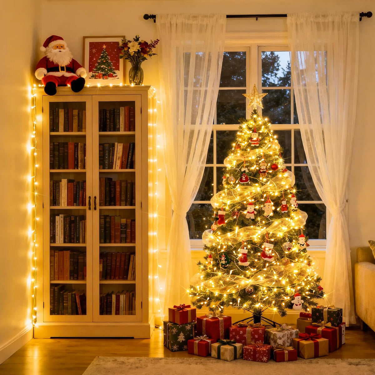 JMEXSUSS Christmas tree lights fit 2-7 ft trees
