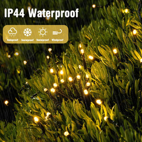 JMEXSUSS green-wire lights blend with garlands and foliage