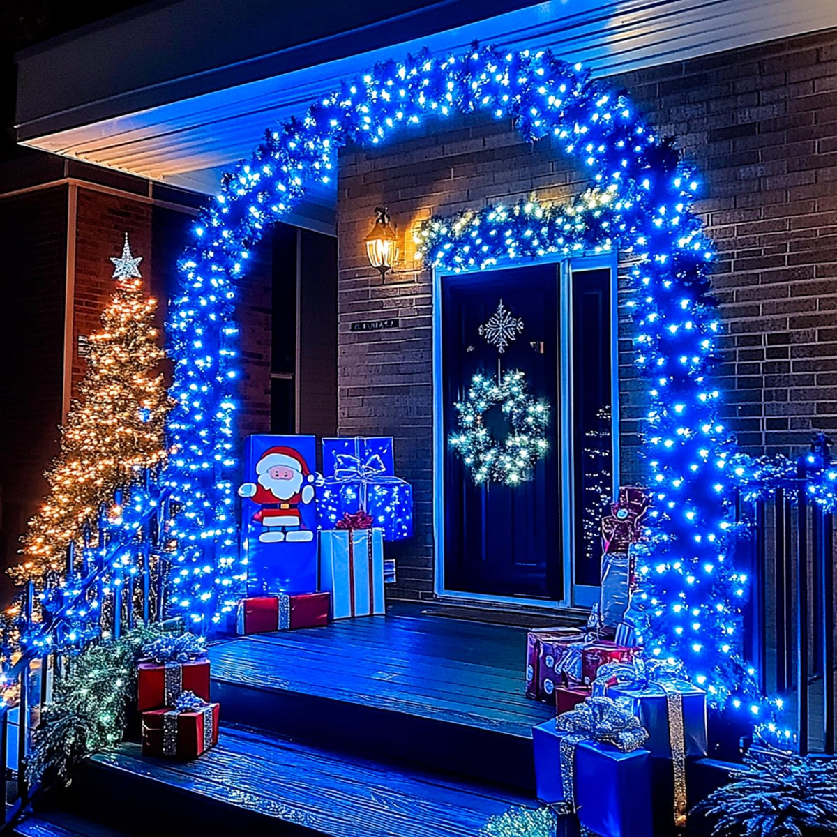 JMEXSSS patio glow with blue lighting for cozy evenings