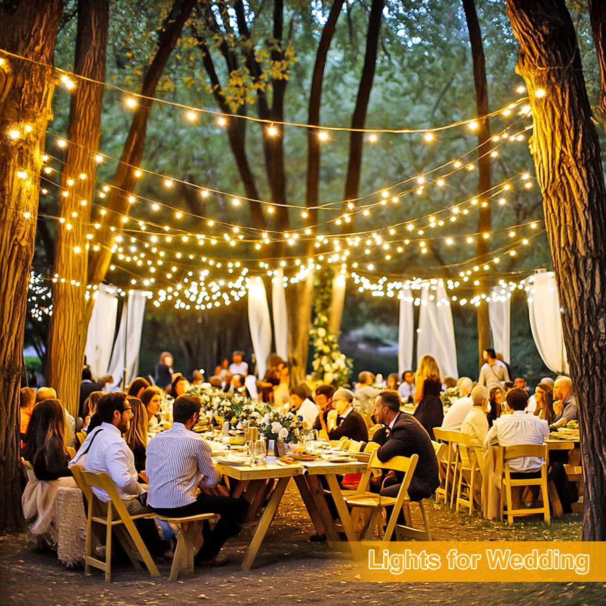 JMEXSUSS patio outdoor decor night shows warm glow.