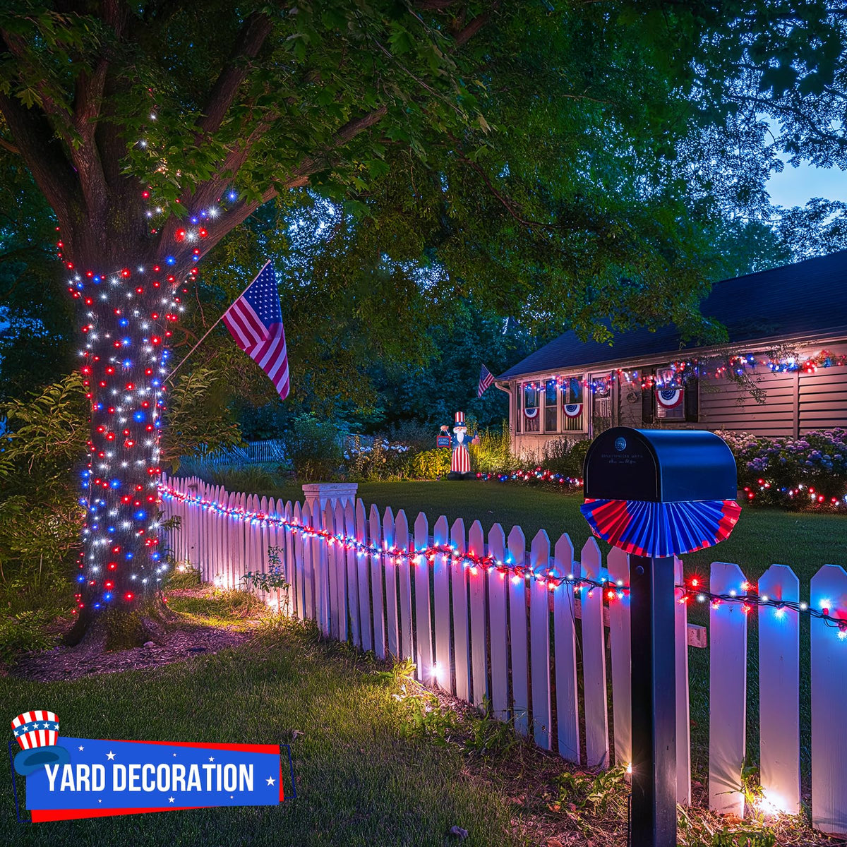 JMEXSUSS patriotic decor suitable for Memorial Day, Independence Day, and more.