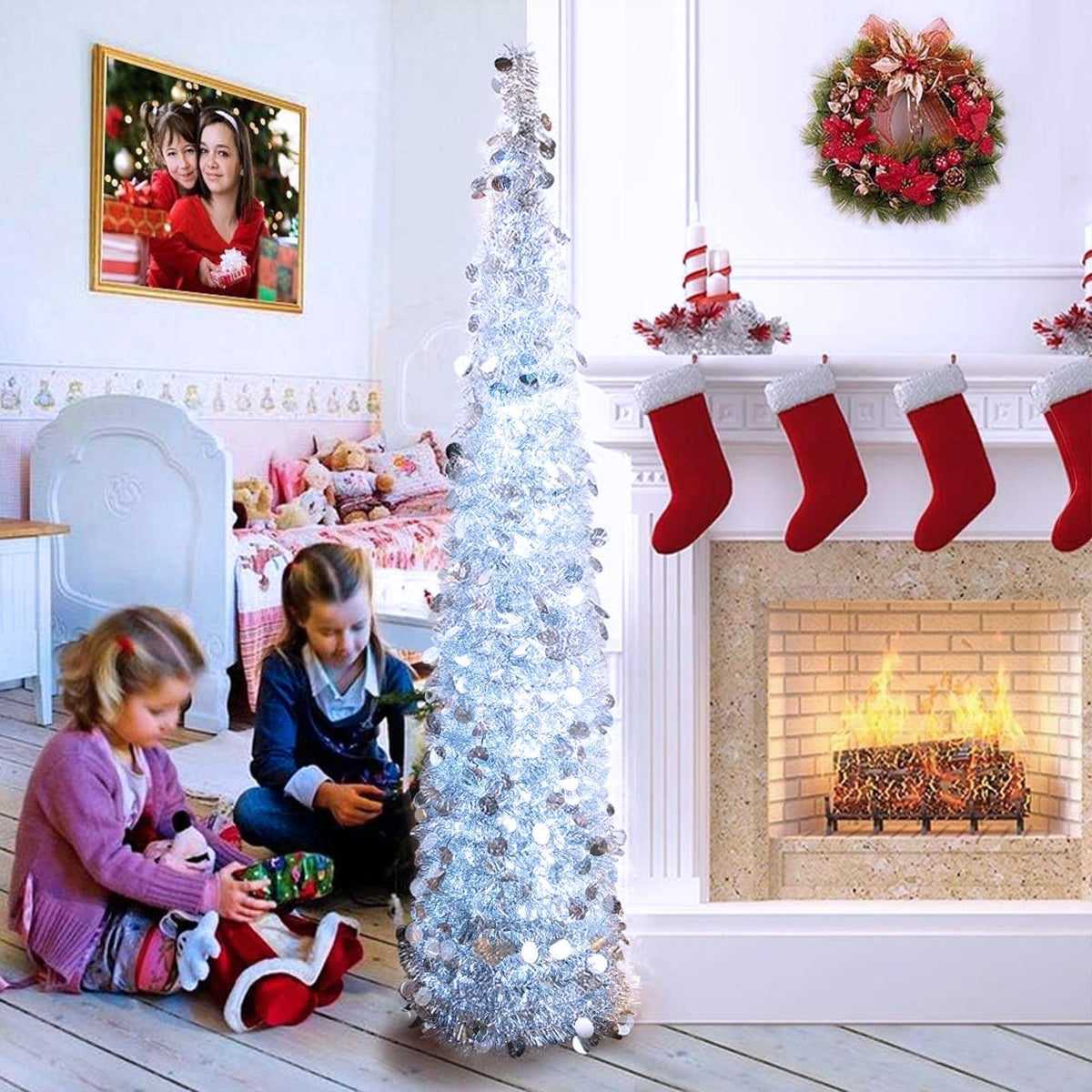 JMEXSUSS plug-in string lights are easy to place and power.