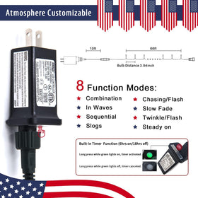 JMEXSUSS Timer function helps effortless evening setup and reuse.