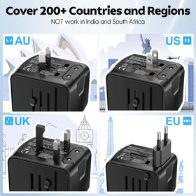 JMFONE adapter is not a voltage converter; use only dual-voltage devices.